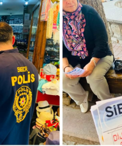 Kütahya'da emniyet ekiplerinden vatandaşlara siber güvenlik bilgilendirmesi