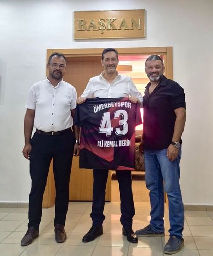 Ömerbey Spor Kulübü Başkanı Öner'den, Başkan Derin'e ziyaret
