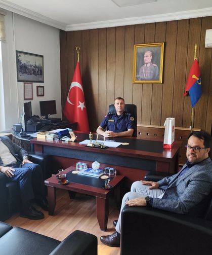 Tavşanlı Müftüsü Ceylan,  İlçe Jandarma Komutanı Bayar ile görüştü