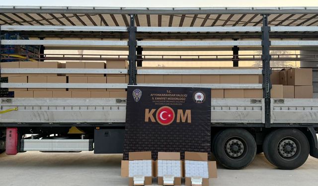 Afyonkarahisar’da Kaçakçılık Operasyonu: 4,3 Milyon Makaron
