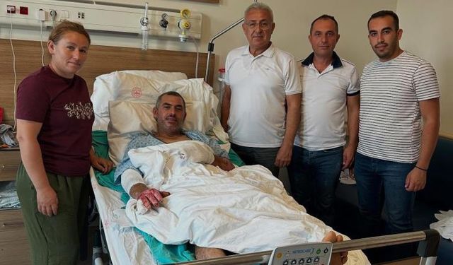 Orman yangınında yaralanan işçinin tedavisi sürüyor