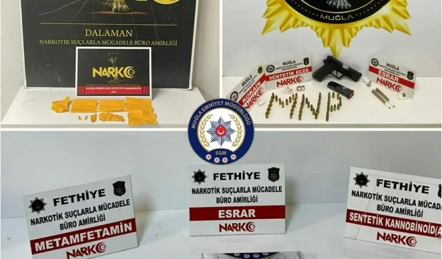 Silah, Uyuşturucu ve Para Ele Geçirildi: Muğla’da Büyük Baskın