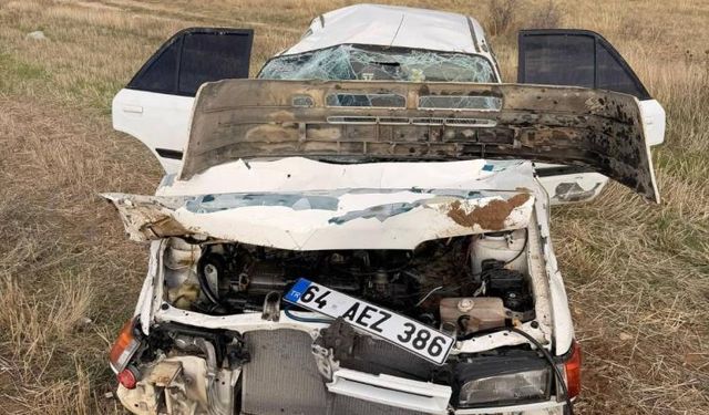 Araç tarlaya uçtu: 1 yaralı