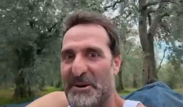 Ünlü oyuncu zeytinlikte hasadına başladı