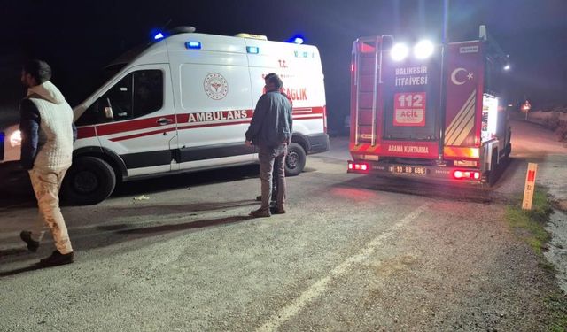 Araç yol kenarına uçtu: 1 yaralı