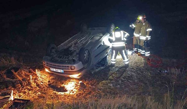 Kontrolden çıkan araç kazaya neden oldu: 1 Yaralı
