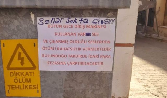 Gece dikiş makinesi kullandı, mahalleli tepki gösterdi