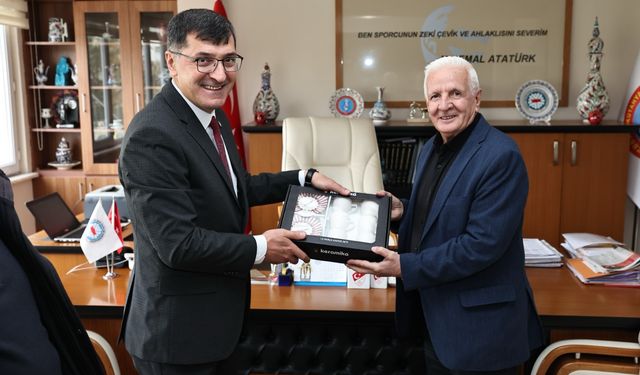 Belediye Başkanı Kahveci'den, ASKF Başkanı Cengiz'e ziyaret