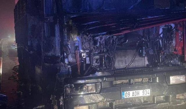 Alev alan tır küle döndü