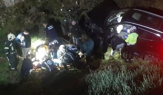 Direksiyon hakimetini yitirdi, araçla uçuruma yuvarlandı