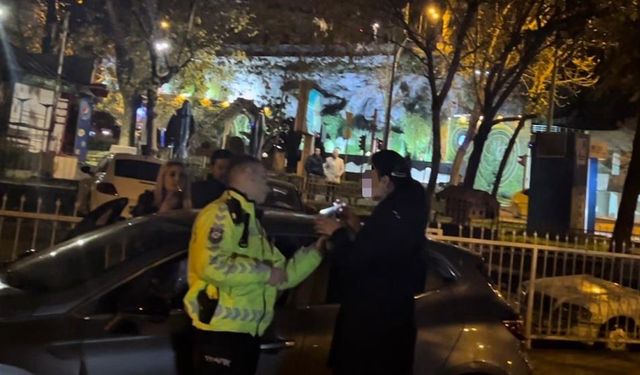 Alkollü kadın, polise zorlu anlar yaşattı