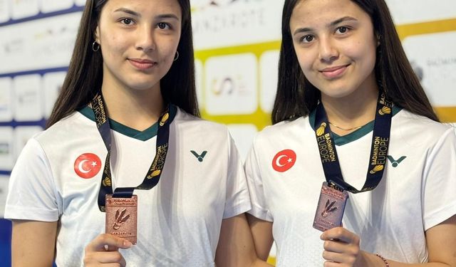 Eskişehirli milli sporcu ikizlerden Avrupa 3'üncüsü oldu