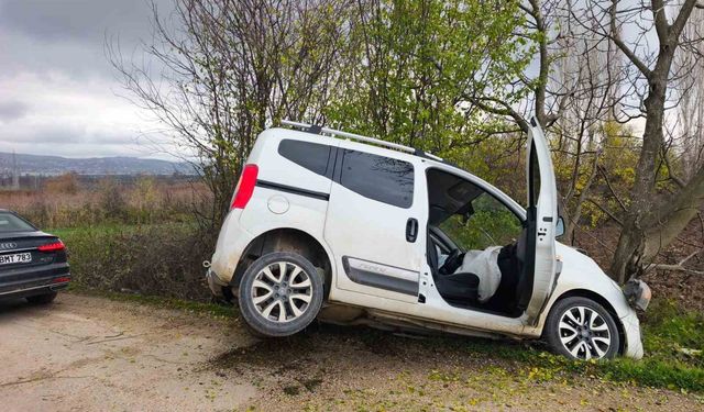 Kontrolden Çıkan Araç Ağaca Çarptı: 4 Kişi Yaralandı