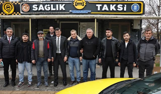 Kütahya’da Taksici Esnafı Başkan Kahveci ile Bir Arada