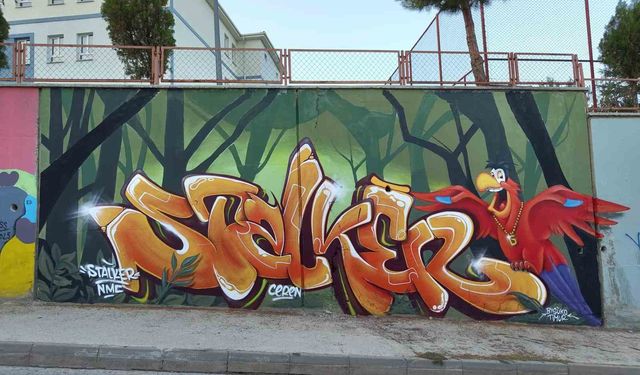 Okul Duvarları Tuvale Dönüştü: Bozüyük’te Renkli Proje