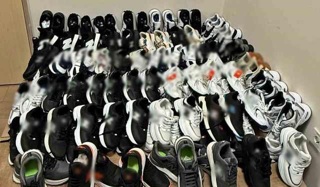 Piyasaya sürülmeden yakalandı: 60 çift imitasyon ayakkabı ele geçirildi