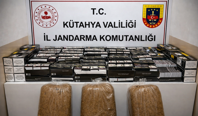 Kütahya’da dev operasyon: Binlerce kaçak sigara ele geçirildi