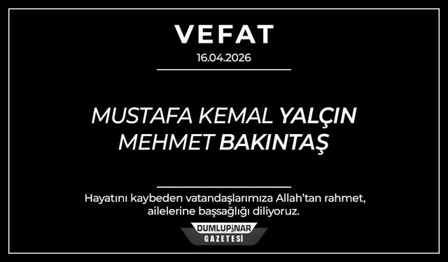 Kütahya’da acı gün: İki isim hayatını kaybetti