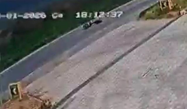Kontrolden çıkan motosiklet devrildi, sürücüsü yaralandı