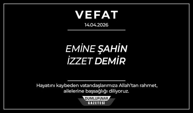 Kütahya’da hüzünlü gün: iki kişinin vefatı üzüntü yarattı