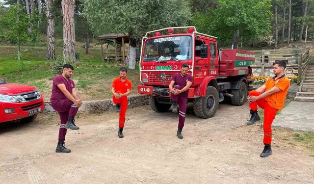 Kütahya'da Yangın Kahramanlarına Zorlu Hazırlık! Fiziksel Eğitim Başladı