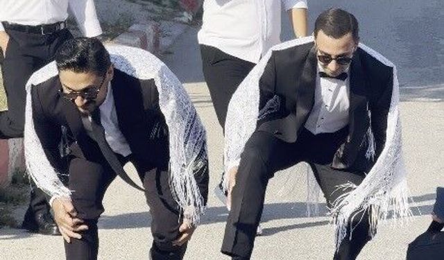 Tavşanlı'da asırlık düğün gelenekleri görenleri eğlendiriyor, damada zor anlar yaşatıyor
