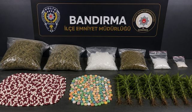 Bandırma'da 8 ayda 21 kilodan fazla uyuşturucu ele geçirildi