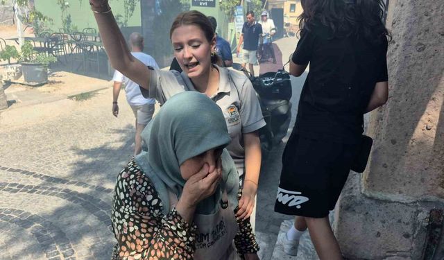 Komşuda, Kütahyalıların sıkça ziyaret ettiği tarihi alanda yangın: Vatandaşlar zor anlar yaşadı