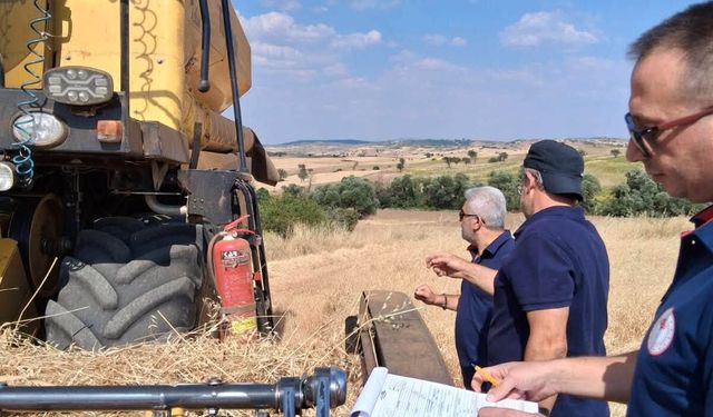 Gediz ve Şaphane'de biçerdöver kontrolleri gerçekleştirildi