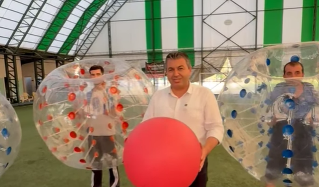 Gediz'de halı saha keyfinde dönüşüm: Balon futbolu kapılarını açtı