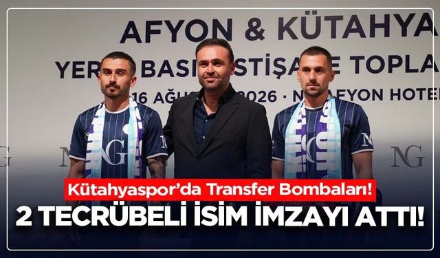 Kütahyaspor’da Transfer Bombaları! 2 Tecrübeli İsim İmzayı Attı