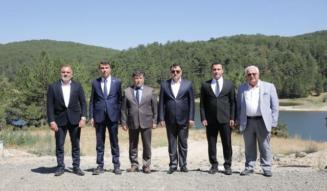 Kütahya Valisi Işın, Kayı Köyü Göleti'nde incelemelerde bulundu