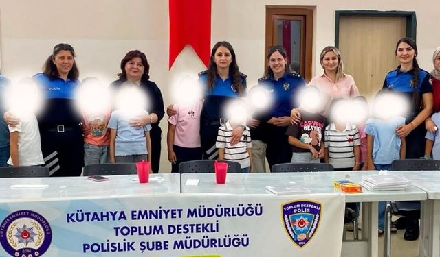 Kütahya İl Emniyet Müdürlüğü'nden anlamlı etkinlik: Çocuklar için sanat atölyesi düzenlendi