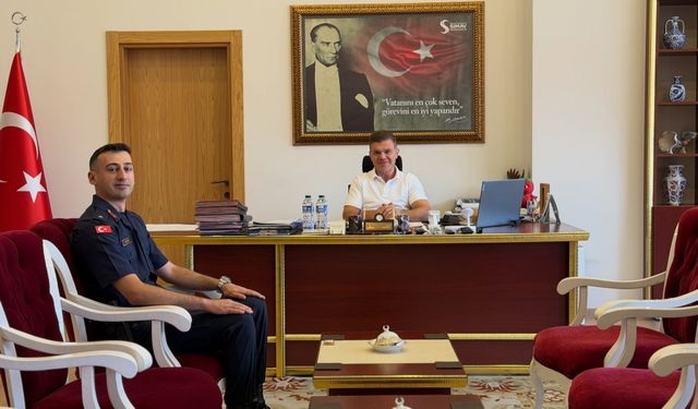 Yeni Simav Jandarma Komutanı Akıncı'dan Kaymakam Karaloğlu'na Ziyaret