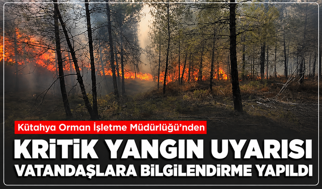 Kütahya'da yangın riski alarmı: Orman İşletme Müdürlüğü'nden vatandaşlara uyarı