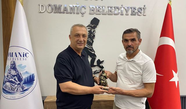 Tunçbilek Ak Parti teşkilatından, Domaniç Belediye Başkanı Uysal'a ziyaret