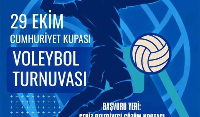 Gediz'de 29 Ekim Cumhuriyet Kupası Voleybol Turnuvası düzenlenecek