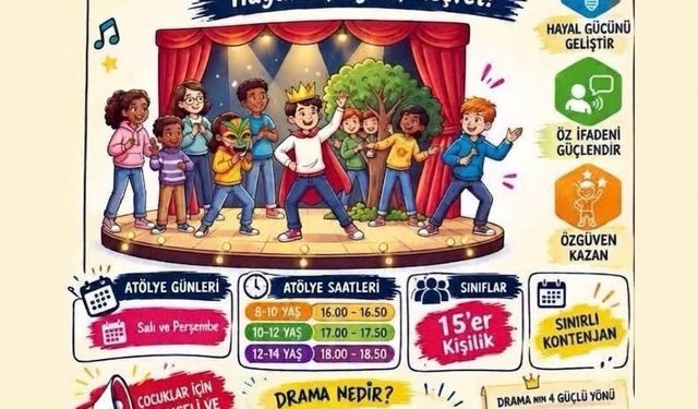 Gediz'de çocuklar için yaratıcı drama atölyesi: Başvurular başladı