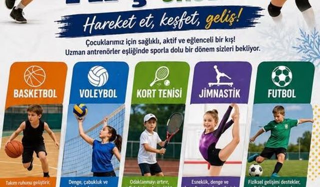 Gediz'de Gençlik Merkezi Kış Spor Okulları başvuruları başladı
