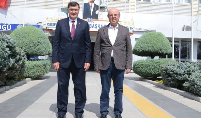 Başkan Kahveci'den,  Kırşehir Belediye Başkanı Ekicioğlu’na ziyaret