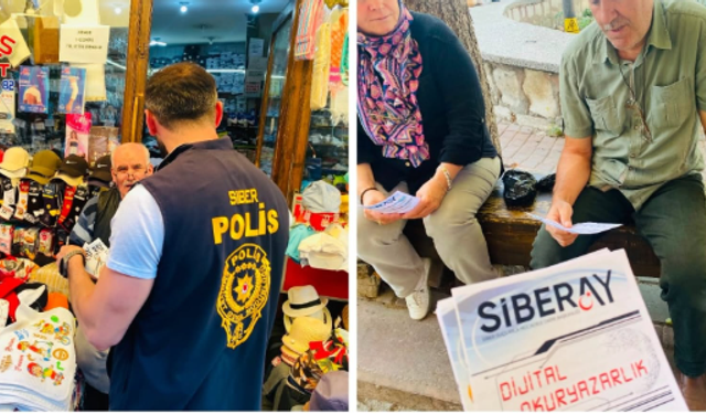 Kütahya'da emniyet ekiplerinden vatandaşlara siber güvenlik bilgilendirmesi