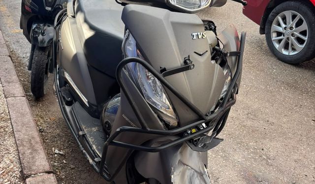 Kütahya'da cadde karıştı! Motosiklet, otobüse arkadan çarptı