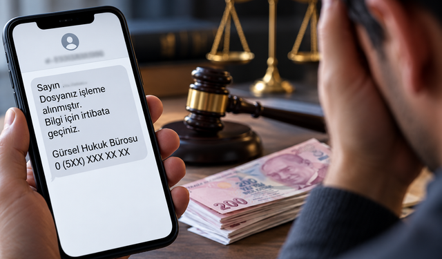 Telefonunuza bu mesaj gelirse dikkat! Sahte hukuk dosyasıyla 56 bin TL tuzağı