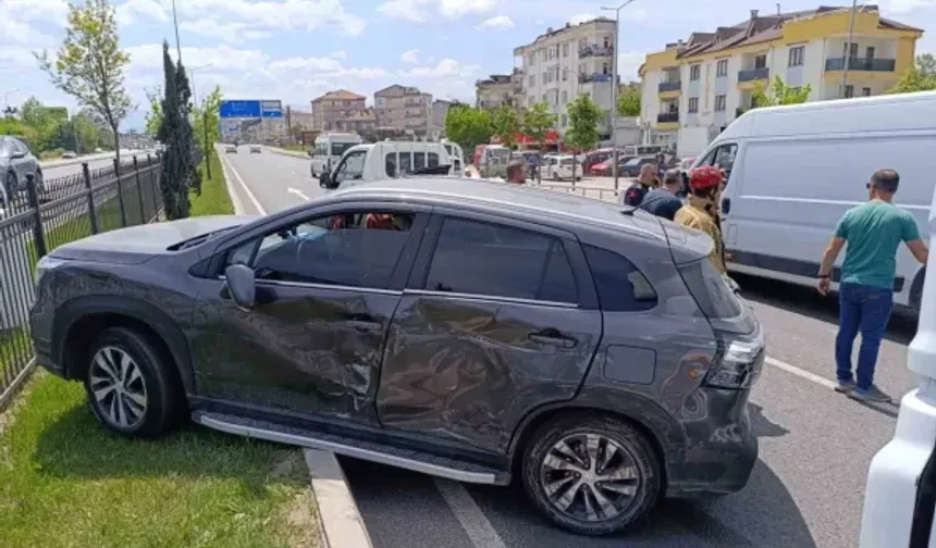 Tır, cipi refüje savurdu: 1 yaralı