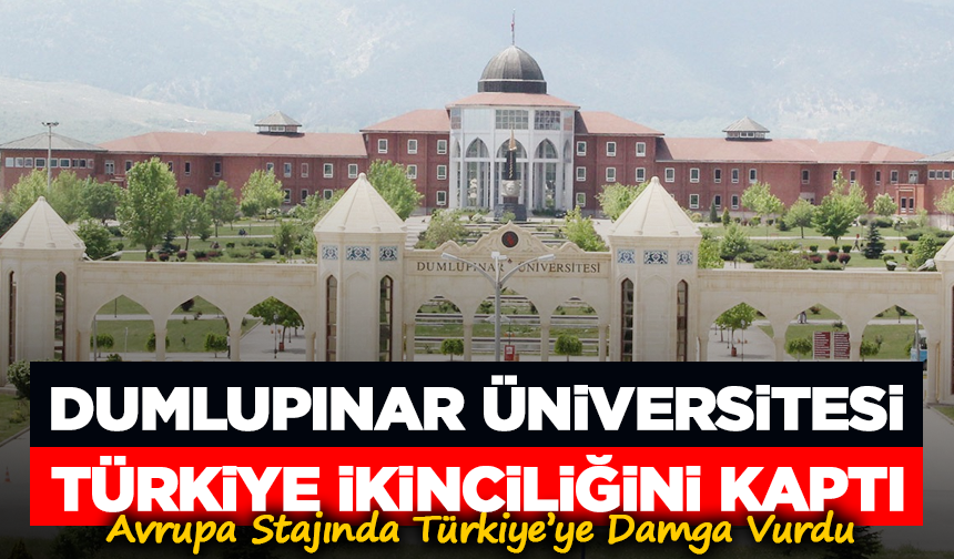 Dumlupınar Üniversitesi  Türkiye İkinciliğini Kaptı