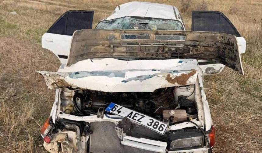 Araç tarlaya uçtu: 1 yaralı