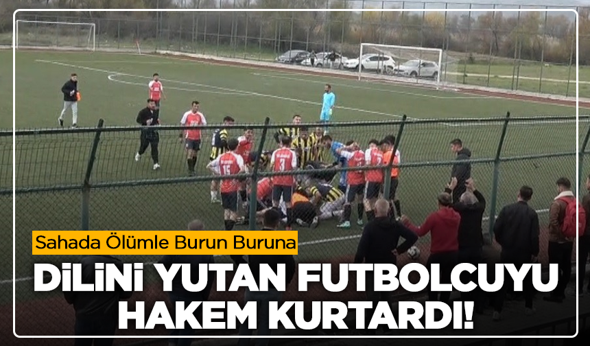 Kütahya'da Korku Dolu Anlar! Dilini Yutan Futbolcuyu Hakem Kurtardı!