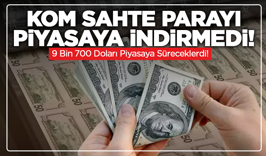 9 Bin 700 Doları Piyasaya Süreceklerdi! KOM Sahte Parayı Piyasaya İndirmedi