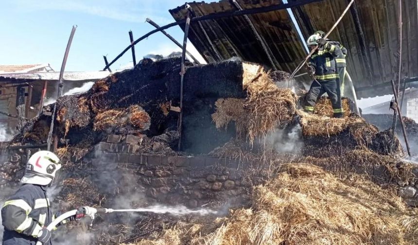 Samanlık yangını panik yarattı