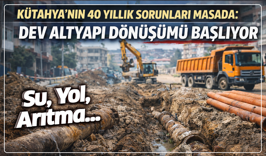 Kütahya’nın 40 Yıllık Sorunları Masada: Dev Altyapı Dönüşümü Başlıyor
